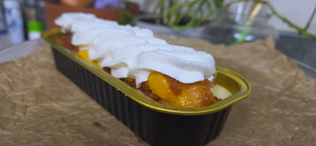 Sugar Free Peach Cobbler cheesecake