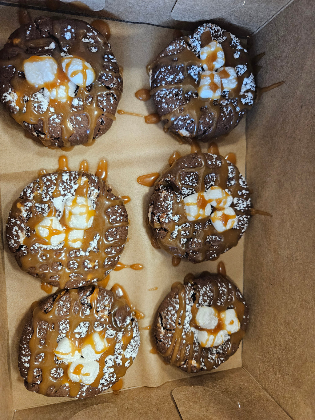Caramel Drizzled Hot Cocoa Cookies Half Dozen