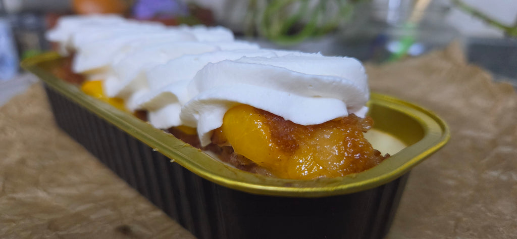 Sugar Free Peach Cobbler cheesecake